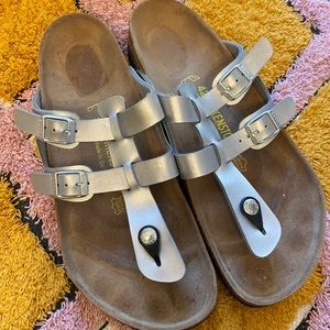 Birkenstock silver sandals